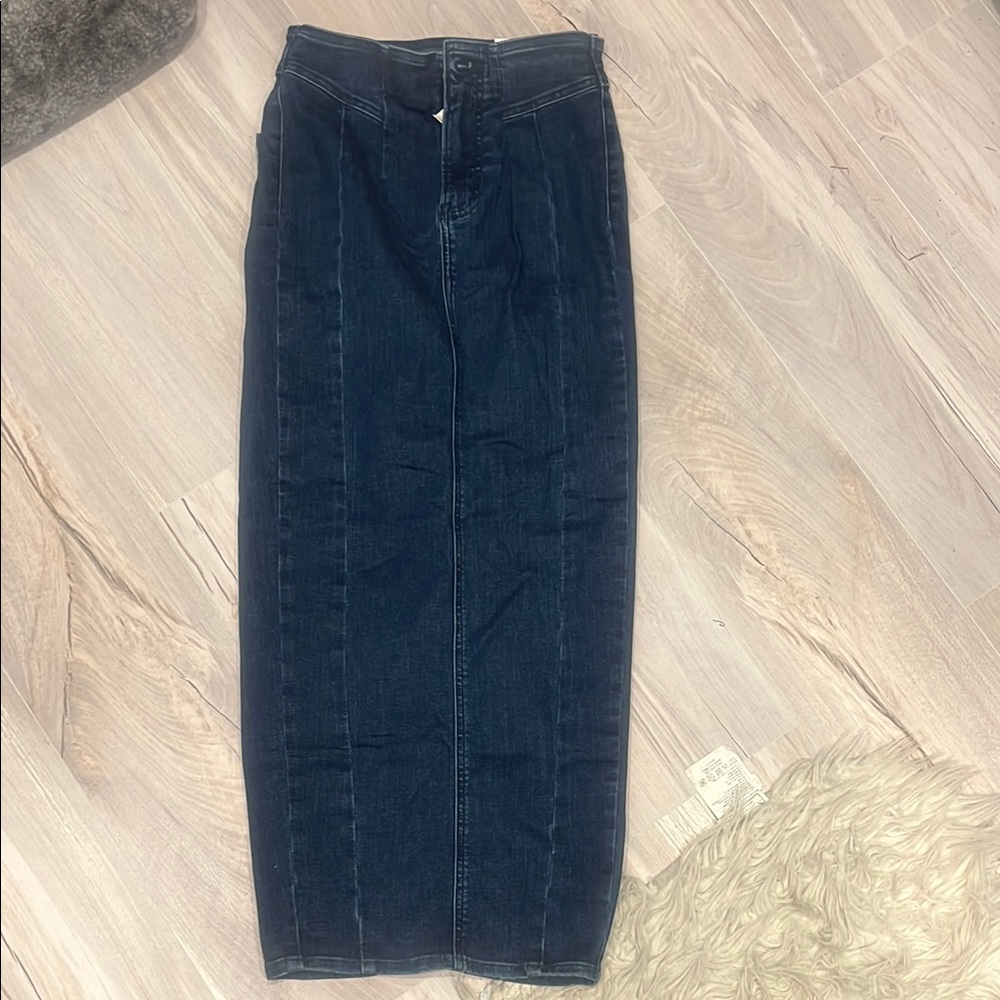 American Eagle Outfitters Dark Denim A-Line Skirt
